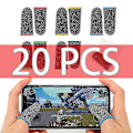Miniatyrbillede 1 af 5: 20 stk. Gaming Finger Sleeve Mobil Skærm Spil Controller Åndbar Tommelfingerhandske