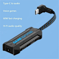 Miniatyrbillede 5 af 5: Type-C til Audio Adapter Kabel 60W Hurtig Opladning Albue Bærbar Video- og Audio Konverteringskabel TYP