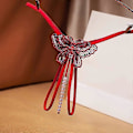 Miniatyrbild 3 av 5: Dam Trosor Transparent G-string Bandage Trosor Pärltrosor Erotisk Underkläder Frestelse Stringtrosor New-Yvan