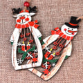 Miniatyrbild 3 av 5: Julgransprydnader Julgran Trä Hängen Hängande Trähantverk Dekorationer För Hemmet Nyår DIY Dekor 2024 Natal Barn Presenter Snowman