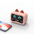 Miniatyrbild 3 av 4: Bluetooth Högtalare Radio Multifunktionell LED Uppladdningsbar Bra Ljud Högtalare, Rosa Katt