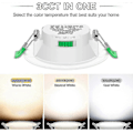 Miniatyrbilde 3 av 4: 12 stk. 7W Hvit LED Downlight Innfelt Taklampe Slank Spot Light