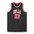 Miniatyrbillede 1 af 2: Retro broderet trøje nr. 23 rød hvid sort broderet basketballuniform træningstrøje vest til mænd black red M