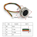Miniatyrbillede 2 af 5: GM60 UART Rustfrit Stål Kontrolleret Ring Indikator Lys 1D/QR/2D Stregkodescanner QR-kodescanner