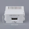 Miniatyrbilde 2 av 4: USB Strømmodul 220V 5V Transformator 2.1A USB Ladekontakt Switching Adapter
