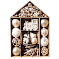 Miniatyrbild 2 av 5: Julgranskulor Set Dekorativa Prydnader Hängen Med Återanvändbar Presentförpackning För Julgran