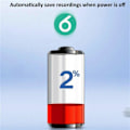Miniatyrbillede 4 af 5: Digital stemmeoptager Mini Broche Lydoptager Professionel Langdistance Stemmeoptager MP3 Afspilning