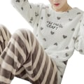 Miniatyrbild 2 av 3: Nya 2023 Flanell Pyjamas Dam Set Höst Vinter Varm Tjock Korall Sammet Långärmad Sovkläder Hem Pyjamas Nattkläder style 14 XL