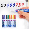 Miniatyrbilde 4 av 5: 2 Sett 8 Farger Tørre Slettbare Whiteboard Penner Fargerike Fiberpenn Sett for Skole
