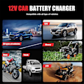 Miniatyrbillede 4 af 5: 12V 8A Puls Reparationsoplader til Gel Bil Motorcykel Lastbil Blysyrebatteri Oplader Digital LCD Disp