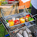 Miniatyrbilde 3 av 5: Grillkurv i rustfritt stål for BBQ, rotisserie rullende nettingbur for grilling, grilltilbehør