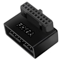 Miniatyrbillede 1 af 5: PH19A USB 3.0 Internt Header USB3.0 19/20P Socket 90 Graders Adapter Konverter til Computer Motherb