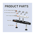 Miniatyrbillede 3 af 5: 250A 12V Samleskinne Batteri Strømfordelingsblok Bil Audio 12 Volt DC Samleskinne 4 x 3/8 Tommer Stolper 6 x