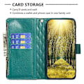 Miniatyrbild 3 av 5: BINFEN COLOR Kompatibel med Samsung Galaxy A32 4G (EU Version) BF Style-15 Rombmönster Präglat Skyddsfodral med Dragkedja P Green
