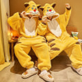 Miniatyrbilde 2 av 3: Par Jumpsuit Dame Vinter Tykkere Pluss Fløyel Korall Fleece Tiger Pyjamas M
