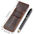 Miniatyrbillede 2 af 4: Multi Pen Etui Pen Taske Ægte Læder Håndlavet Pen Etui Læder Håndlavet Pen Etui Unisex Gave
