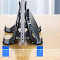 Miniatyrbillede 4 af 5: Vertikal Laptop Stand Skrivebordsholder Notebook Dock Pladsbesparende Til /// Til Chrome Book Pink