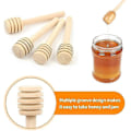 Miniatyrbillede 2 af 5: Honningpind Træ Honning Dipper Pind Honning Rørepind Honningkage Pind Til Honningkrukke Dispenser Dryp Honning Bryllupsfest Gaver (10 stk, Træ Co
