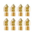 Miniatyrbillede 2 af 4: 3D Printer Messing Dyser Kompatible Med De Fleste 3D Printere (6 stk., Guld)