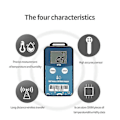 Miniatyrbilde 3 av 4: BT06 Mini Fuktighet Temperatur Datalogger Digital 32000 Punkt Intern Sensor Langdistanse Bluetooth Opptaker