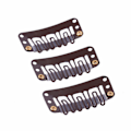 Miniatyrbilde 2 av 3: Stk. 6-tanns Snap-kam Parykk-klips Med Gummi For Hårforlengelsesklips