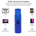 Miniatyrbillede 3 af 5: Flash Disk, Oxideret Klips (USB+TYPE C) 3.0 32GB Flash Hukommelse U Disk til Android Enhed/Pc/Tablet/(R