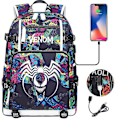 Miniatyrbild 1 av 4: Venom Fashion Tryckt Usb Ungdoms Skolväska (2-117) Color-11