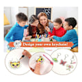 Miniatyrbillede 4 af 5: 161 Shrinky Sheets Nøgleringsæt, Nøglering med Kæde, Springring, Hulmaskine til Børn, Gennemsigtig