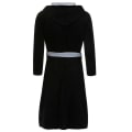 Miniatyrbillede 4 af 5: Herre Badekåbe med Hætte Blød Fleece Morgenkåbe Patchwork Natkjole Black 3XL