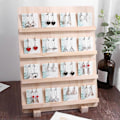 Miniatyrbillede 4 af 5: Mode Træ Smykke Display Halskæde Charms Smykke Display Bakke Vedhæng Øreringe Kort Stil Penda