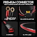Pikkukuva 4 / 5: 53CM 16AWG johtosarja X-Connect rengasliittimillä Noco-akkulaturille Battery Tender Lea