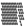 Miniatyrbillede 2 af 5: 50 Stk. Skyggenet Plastik Clips Ellipse Plastik Sorte Clips til, Havenet, Anti Fuglenet