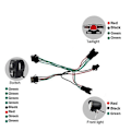 Miniatyrbillede 5 af 5: Elcykel 36V 48V Forlygte Forlygter Baglygter Bag Advarselslys LED Nat Spotlight Forlygte