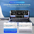 Miniatyrbilde 5 av 5: Thunderbolt 4-kabel USB-C 8K 60Hz Sertifisert 40 Gbps Høy hastighet PD100W for Macbook Pro Acer USB 4 C42