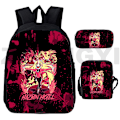 Miniatyrbild 1 av 5: Tecknad Hazbin Ryggsäck Herr Sport Skolväska Set om 3 Hazbin16 3 Pcs Set 16 inch