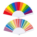 Miniatyrbild 4 av 5: Regnbågsfläktar, 12-pack fläktar, Regnbåge LGBTQ Portabla Vikfläktar, Vikbara Handfläktar Partydekoration