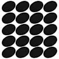 Miniatyrbillede 2 af 5: 10 Par Stryge-patches Flocking Klæbende Oval Ærme Albue Knæ Klud Reparation DIY Dekoration 10 Par Sort