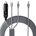 Miniatyrbilde 1 av 5: 3 i 1 Kabel for Mini, USB C til DC Strømkabel, 12V-24V DC Bil Strømkabel for Mini, 18AWG Kabel 5m
