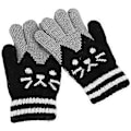 Miniatyrbild 1 av 5: Handskar Vinter Höst Varma Hel Finger Vantar Stickade Vantar Utomhus Termiska Kashmirfoder Kattunge Tryck Söta Handskar Ski Snowboard Skola Cykling Promenader