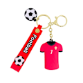 Miniatyrbillede 4 af 5: Fodboldtrøje Nøglering T-shirt Nøglering red