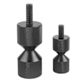 Miniatyrbillede 5 af 5: 4 stk. Aluminium Flange To Hul Pins 1-1/8 Tommer To Hul Justeringspins & 1-5/8 Tommer Aftagelig Fla