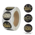Miniatyrbilde 3 av 5: 500 stk. Gull God Jul-klistremerker Godtepose Konvolutter Forsegling black