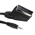Pikkukuva 2 / 5: Scart - 3,5 mm, 1,4 m 3,5 mm:n miniliitin - Scart-kaapeli televisiolle, kuulokkeille ja kaiuttimelle