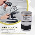 Miniatyrbilde 4 av 5: 185 Mikroskopobjektiv 20X AKromatisk Objektiv Biologisk Mikroskop Deler Tilbehør