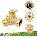Miniatyrbilde 2 av 5: Messingfordeler, 3/4\" Hagekran Y-splitter Dobbel Slangekobling 2 Veisgold1stk