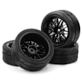 Miniatyrbillede 3 af 5: 1/10 RC Drift Dæk 65mm til On Road Racing Bil Hjul Dæk til TT01 TT02 XV01 XV02 PTG-2, Sort