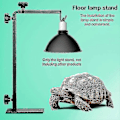 Miniatyrbillede 3 af 5: Reptil Lampeholder med Justerbar Base, Metal Gulvlampeholder til Habitat