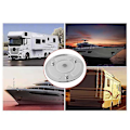Miniatyrbillede 3 af 5: Dual Blå/Hvid Tryk Dæmper LED Lampe 12-30V DC LED Cirkulær Loftslampe til RV Autocamper Ma