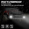 Miniatyrbild 3 av 5: 4X LED Arbetsbelysning Runda Gula Spot Combo Ljus Gult Dimljus för Off Road SUV