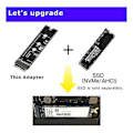 Pikkukuva 4 / 5: M.2 SSD - PCIe NVMe -sovitinkortti MacBook Pro/Air 2013-2017 -päivityssarjaan asennustyökalulla